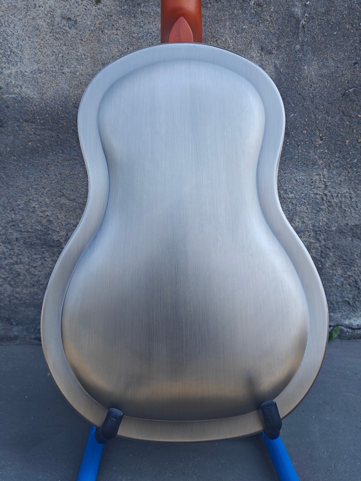 Aiersi Vintage Brass Body Duolian Single Cone Resonator Guitar with Hard Case