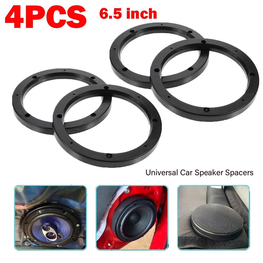 2 Pairs 6.5" Plastic 1/2" Speaker Spacer Rings Subwoofer Custom Mounting Adapter