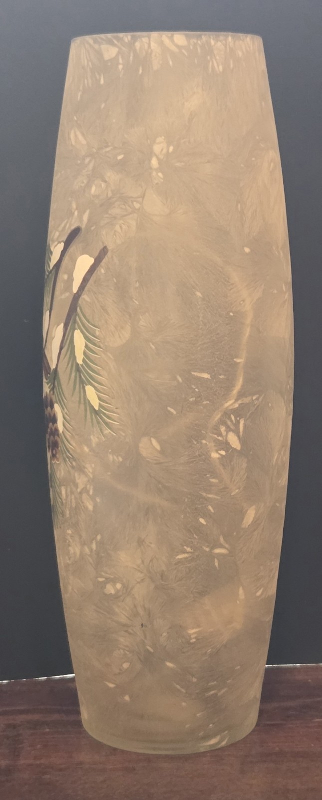 Gantz 11" Bird Frosted Glass Hurricane Lamp or Vase Fairy Lights Included