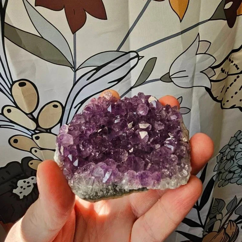 Natural Amethyst Cluster Purple Crystal Stone Healing Crystal Mineral Home Decor