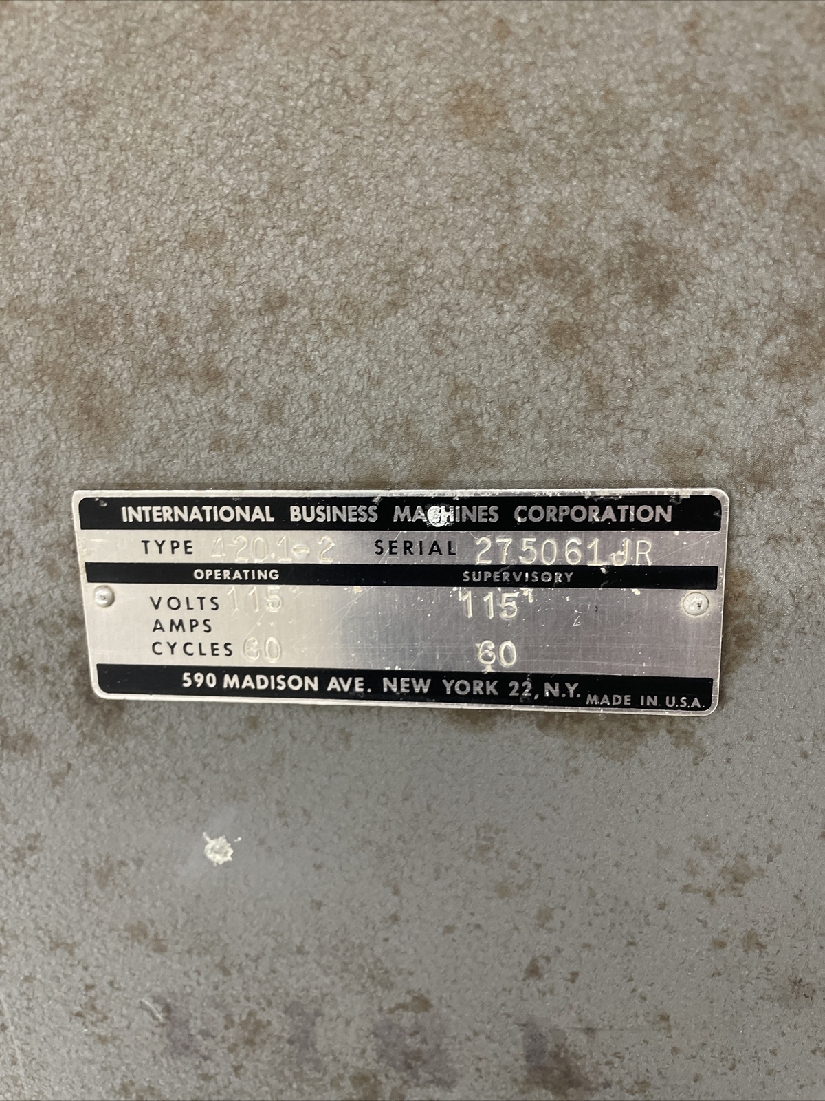 Vintage Retro Fire Alarm Signal Panel 4201-2 IBM Slate Back CLEAN! VERY RARE!