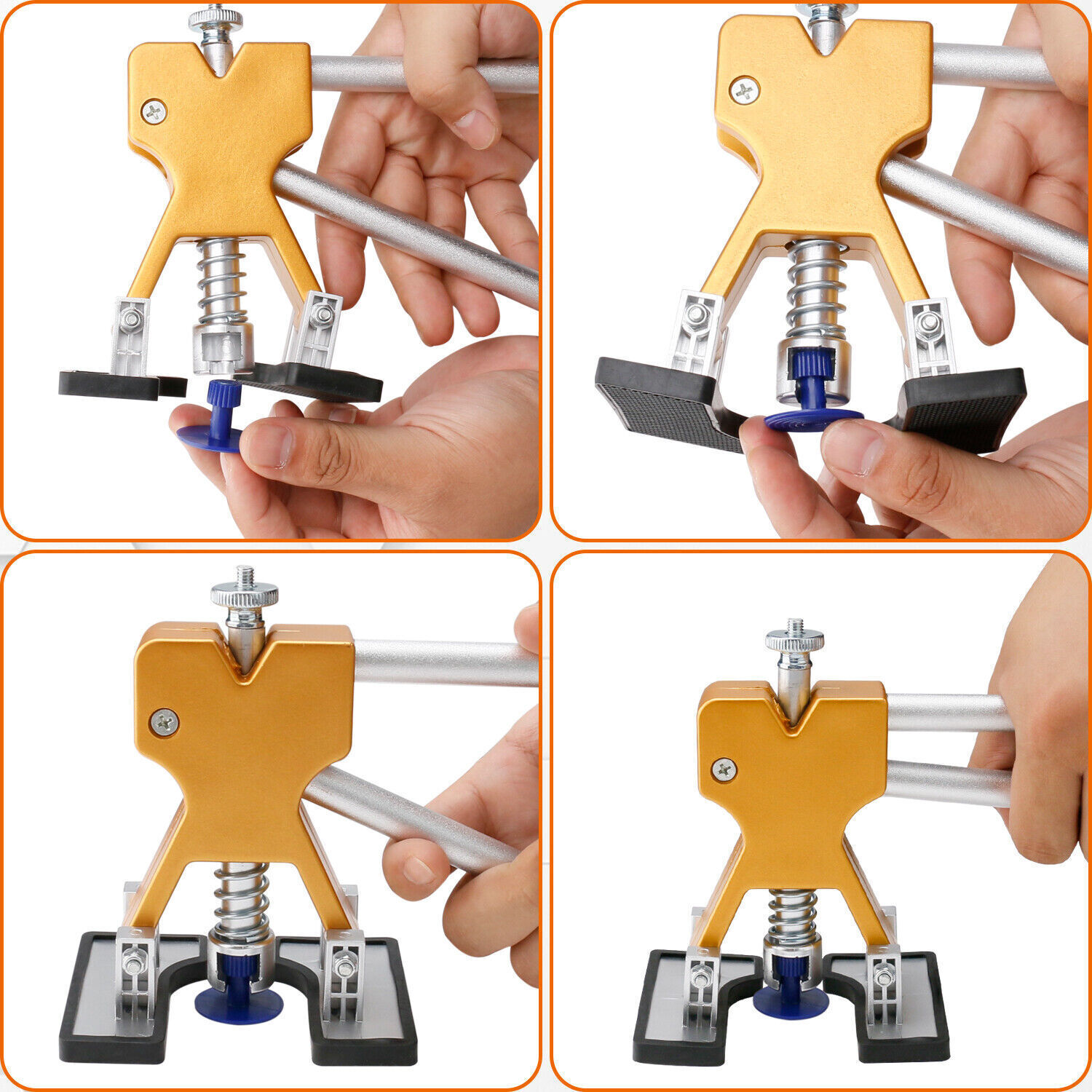 19PCS Paintless Car Body Dent Puller Repair Tool Dint Hail Damage Remover Kit