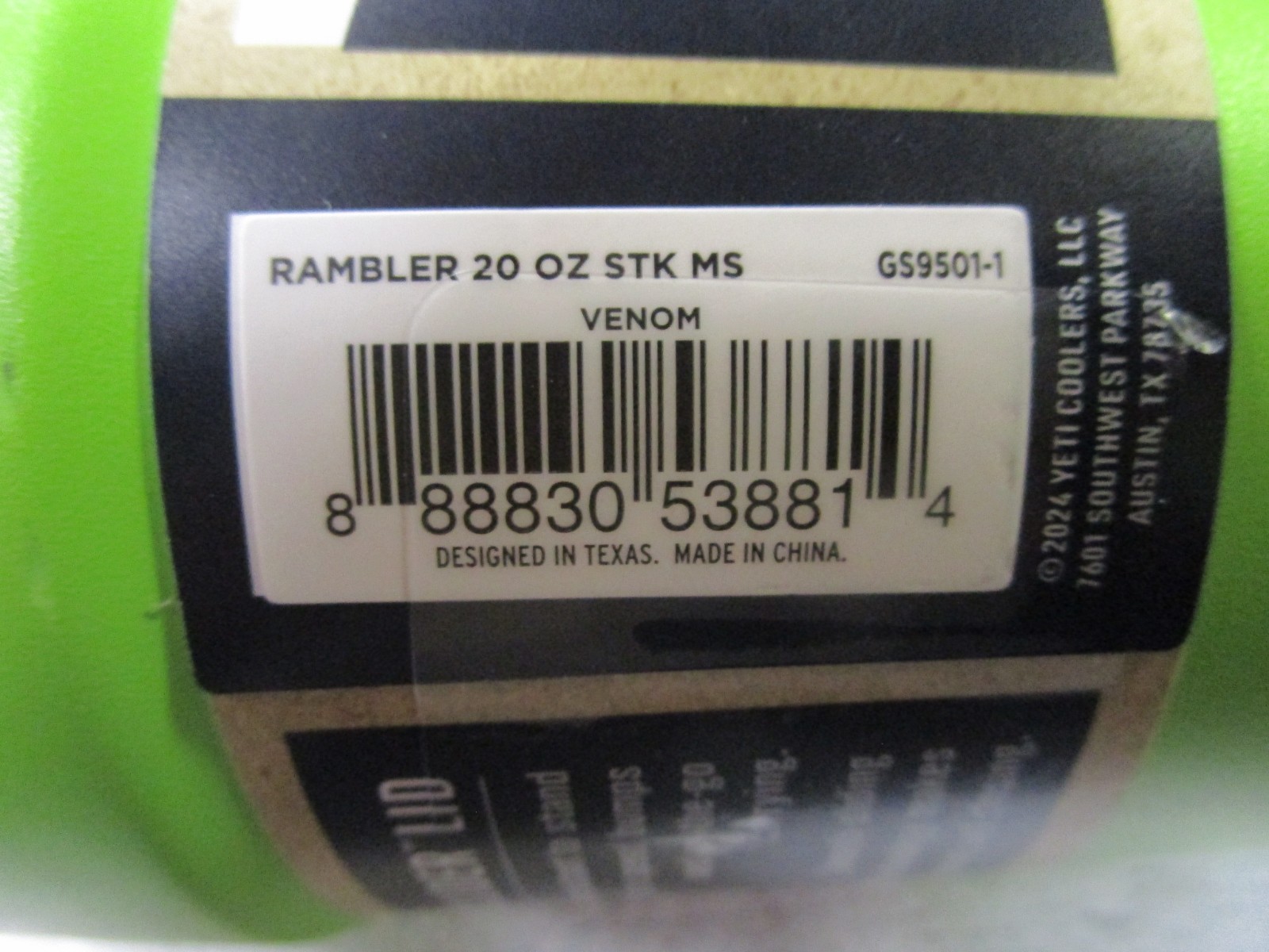 NEW YETI Rambler 20 oz Stackable Tumbler with MagSlider Lid VENOM