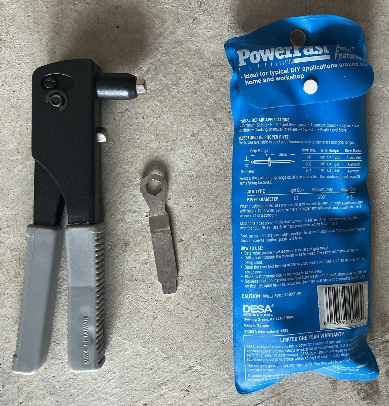 Rivet Tool Powerfast Heavy Duty 00113