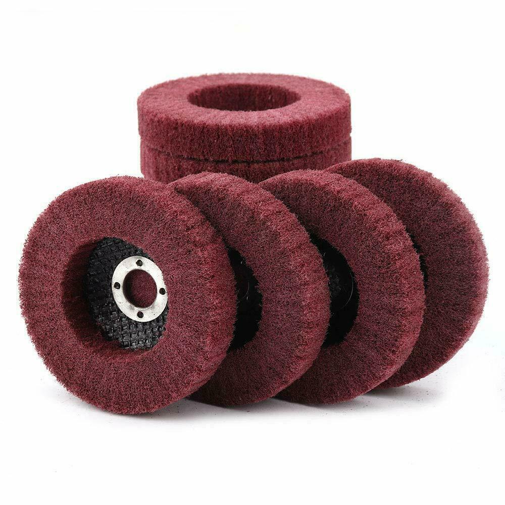 5Pcs 4-1/2" 320 Grit Polishing Grinding Buffing Wheel Flap Discs Angle Grinder