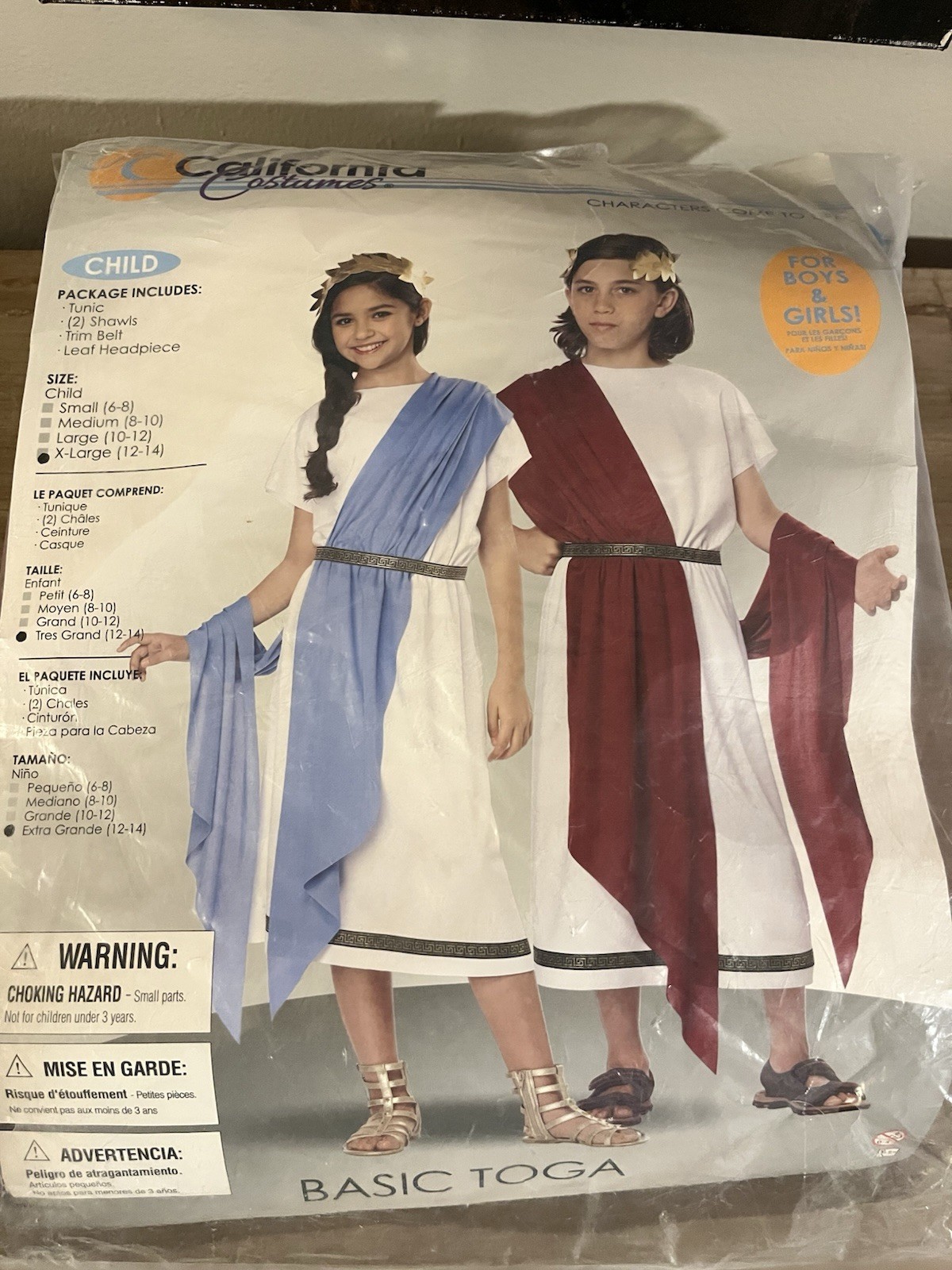 California Costumes Basic Toga Child XL