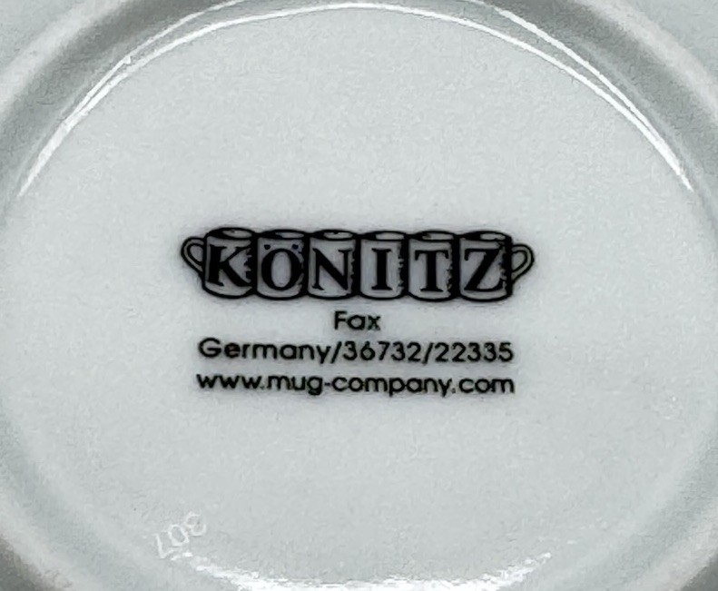 Könitz "Espresso" Cup and Saucer Set Eclectic Artsy