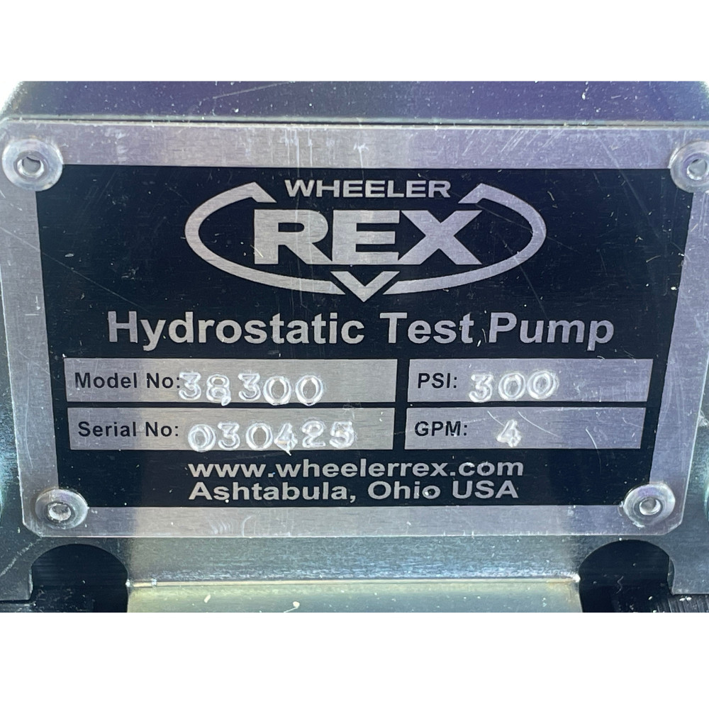 Wheeler-Rex 38300 5/8" FNPT 1/2HP 115/230V Twin Piston Hydrostatic Test Pump
