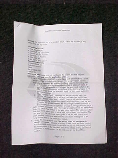Team Smart Plow ATV Controller Honda TRX 350 400 450 500 0300-5300