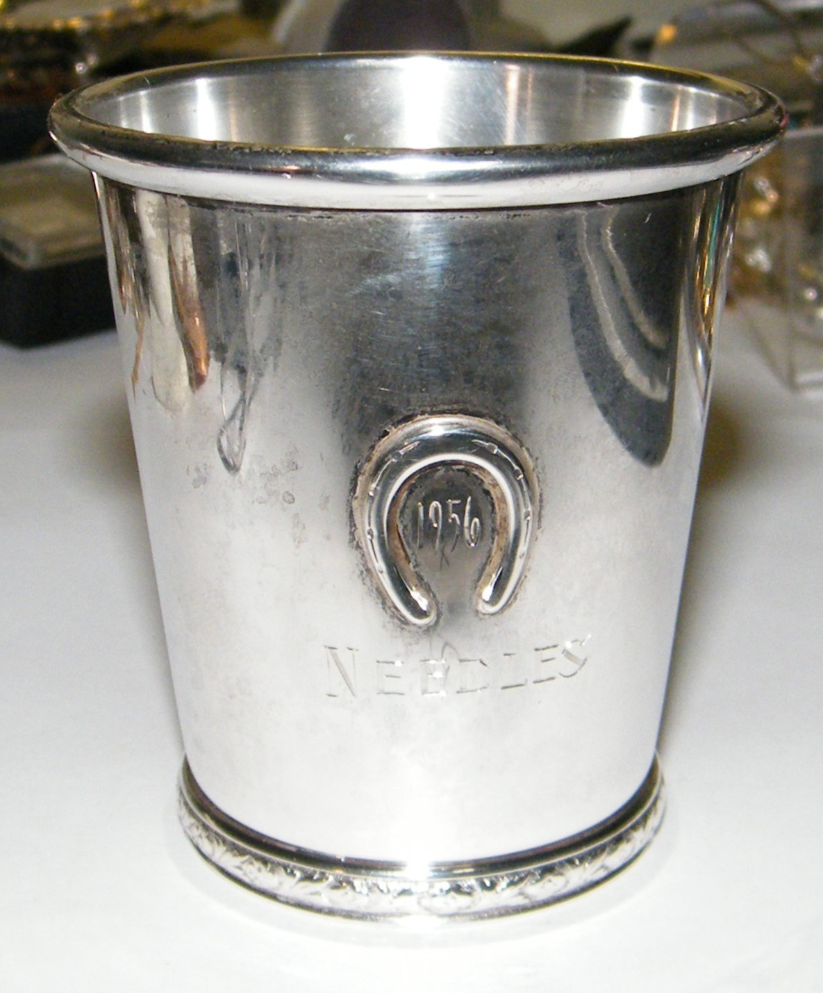 Official 1956 Kentucky Derby 2 ounce Jigger Cup Sterling Silver--BWK