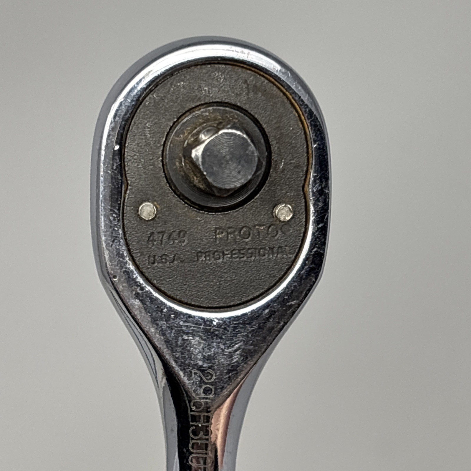 Proto Tools 1/4" Drive Ratchet Knurled Handle 4749 Pear Head USA Professional