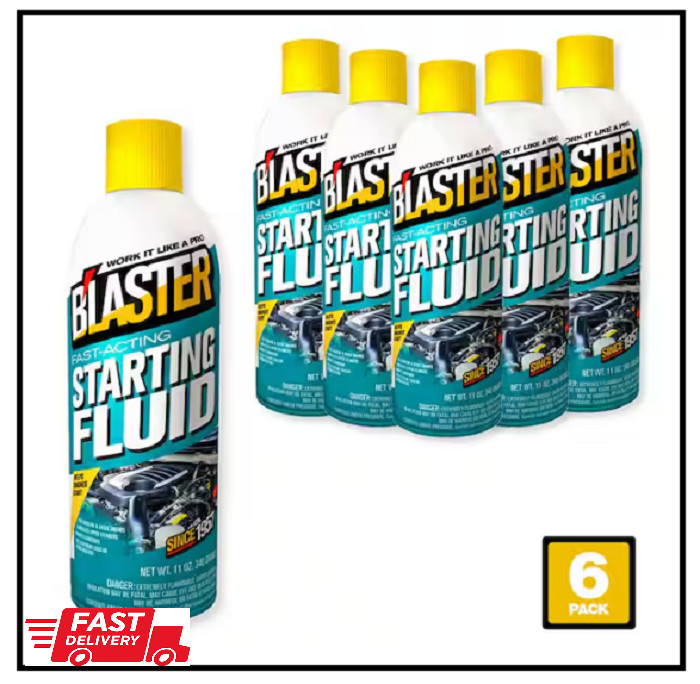11 Oz. Fast-Acting Engine Starting Fluid Spray (Pack of 6)
