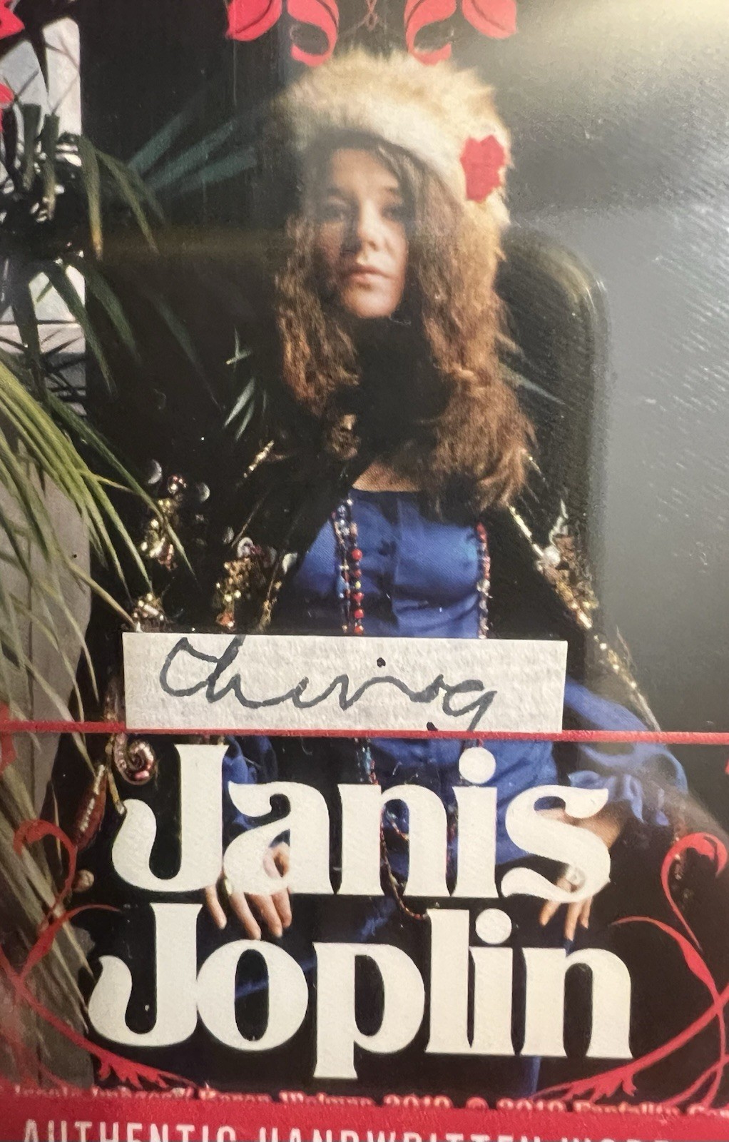 JANIS JOPLIN A WORD FROM ACTUAL HANDWRITING (thing) 1000% AUTHENTIC & 4x6 PHOTO