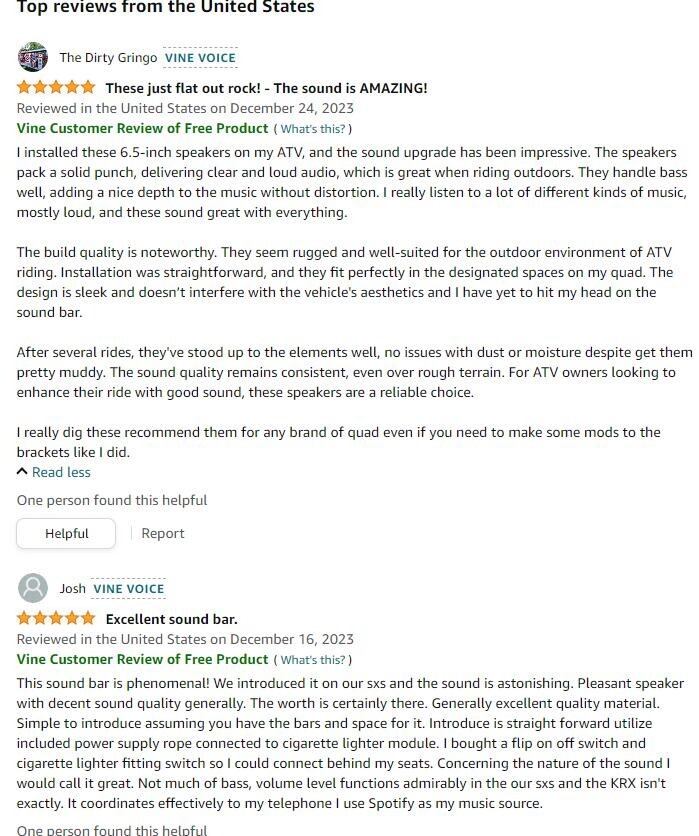 Bluetooth 6.5" 4 Speaker Overhead Stereo UTV Golf Cart Audio Sound Bar System