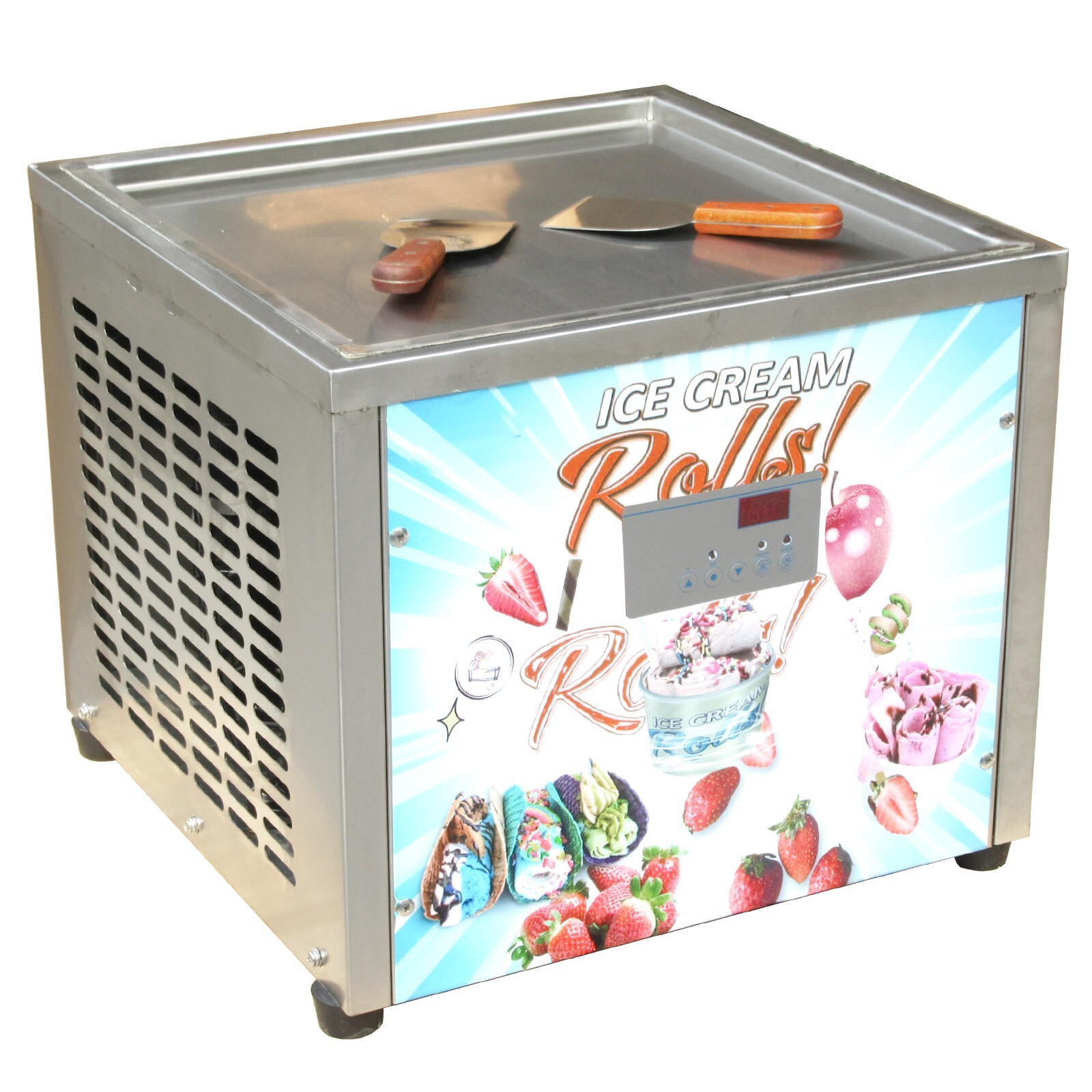 Kolice commercial countertop 18"X18" single square pan fried ice cream machine