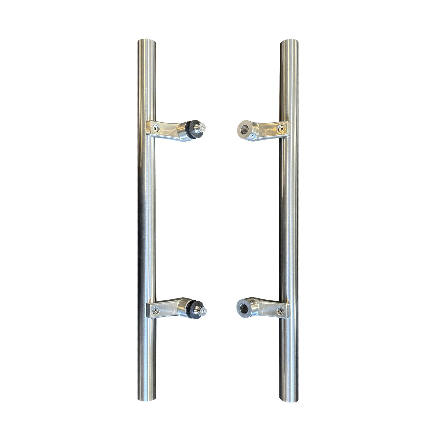 Stainless Steel Offset Style Back to Back Glass Door/Barn Door Push Pull Handle
