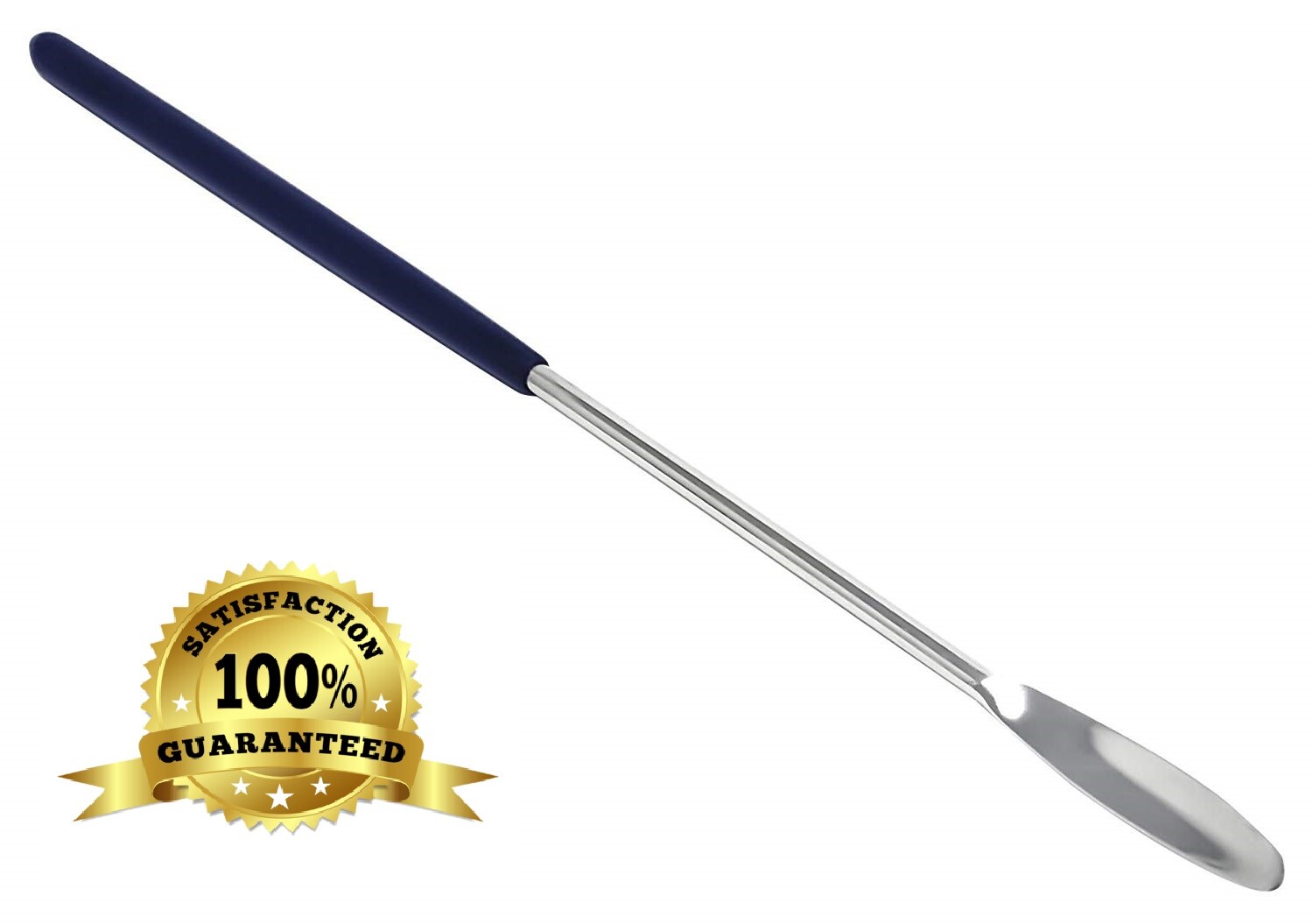 Stainless Steel Lab Micro Spatula with Vinyl Comfort Grip Spoon Scoop