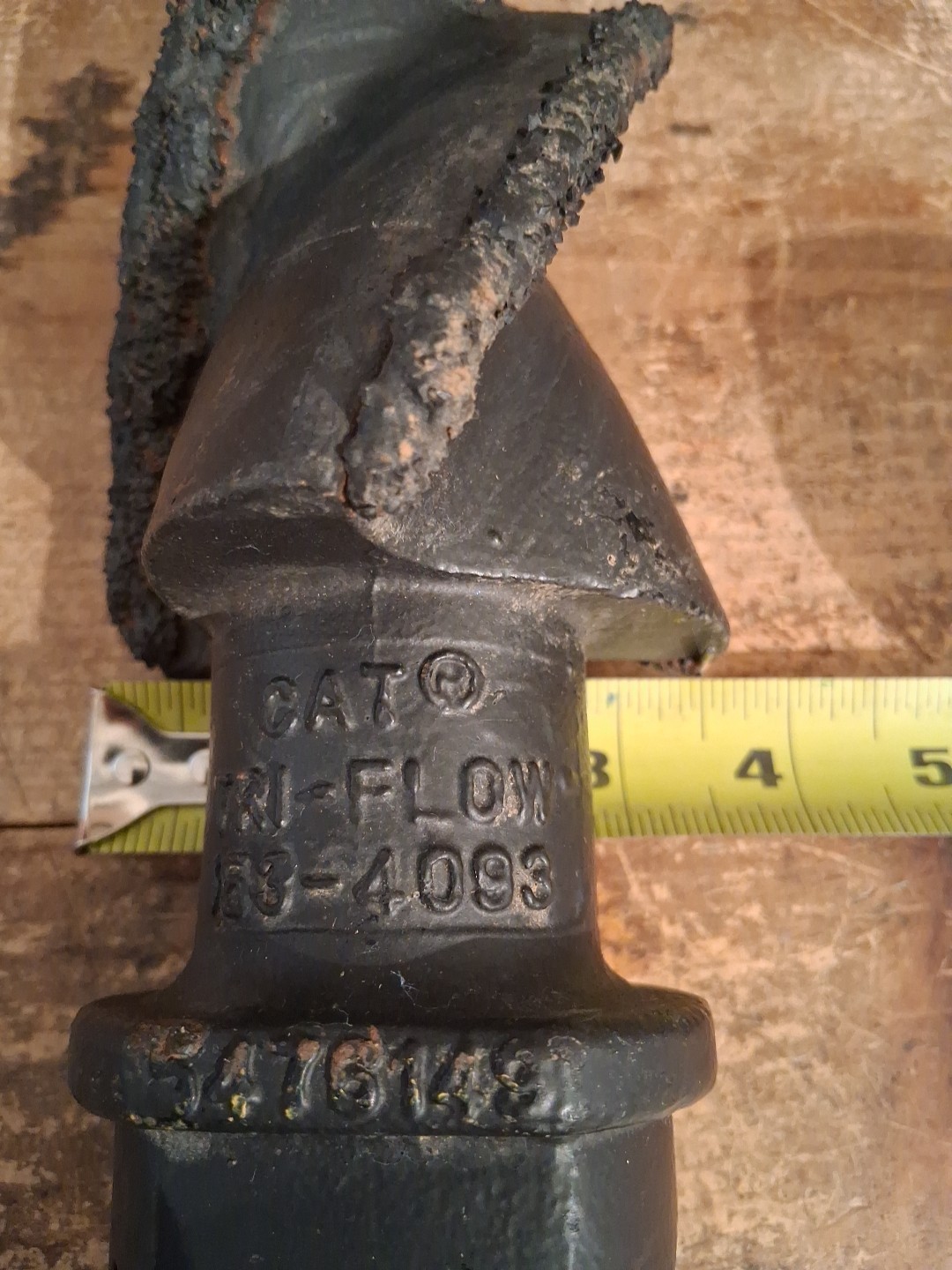 Tri Flow Auger Pilot Bit Carbide Hardface Cat Pengo Fluted 153-4093 NOS