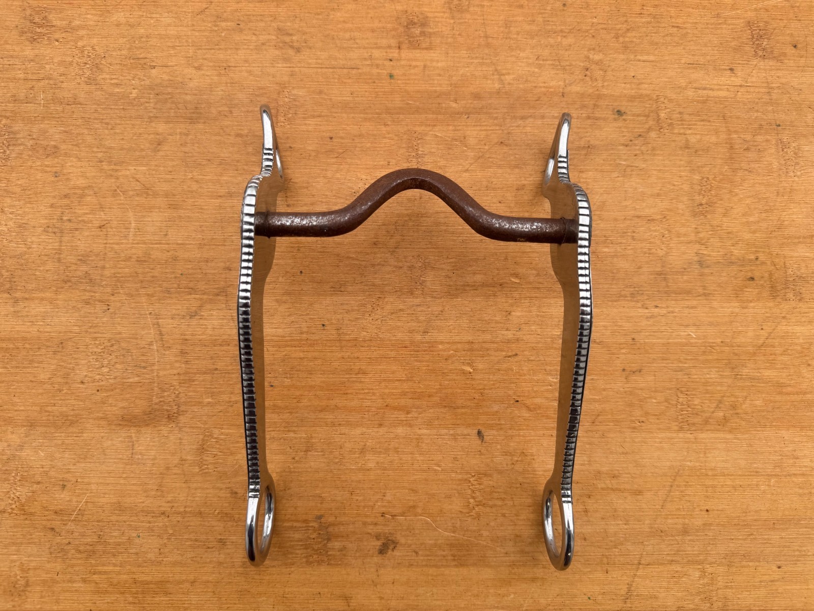 Vintage Silver Mounted Medium Port HEAVY Western Grazing SHOW Horse Bit ~ 5"