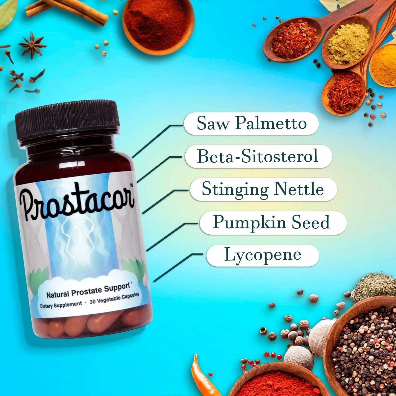 Prostacor Herbal.Formula Prostate Bladder & Urinary Support caps💥