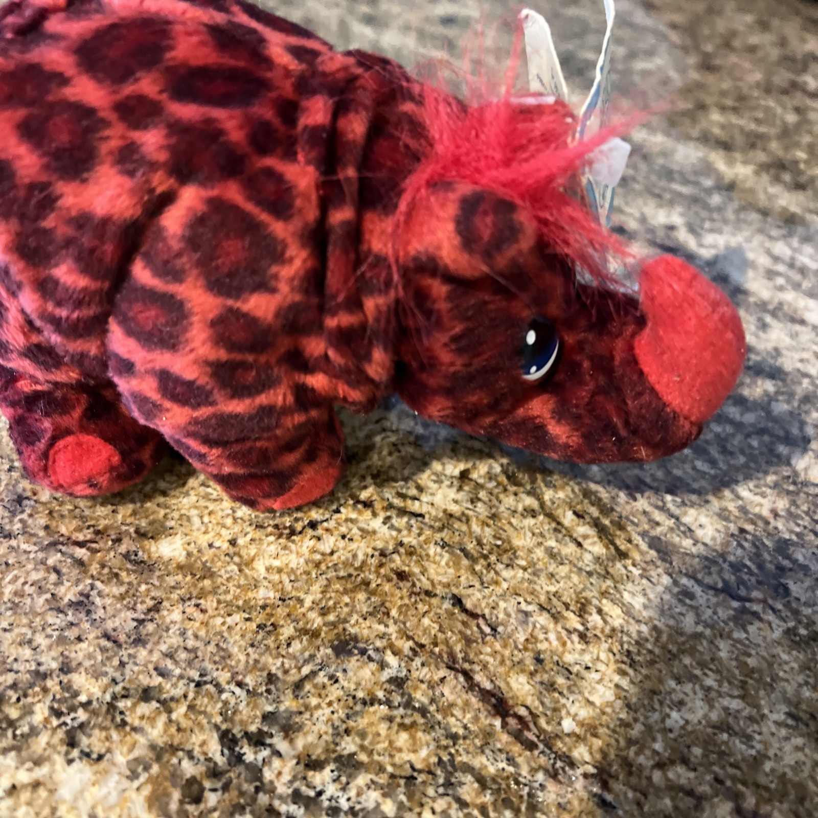 Vintage 1999 Renny the Rino Precious Moments Burgundy 6" Plush Tags