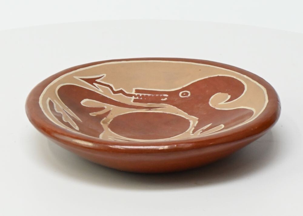 Santa Clara Red Plate Water Serpent by Ursulita Naranjo