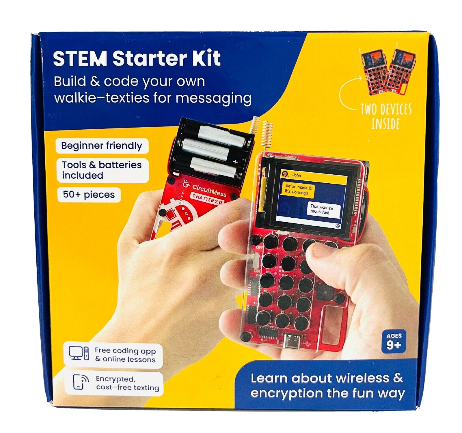 CircuitMess STEM Starter Kit, Chatter 2.0 Build/code your own walkie-texties