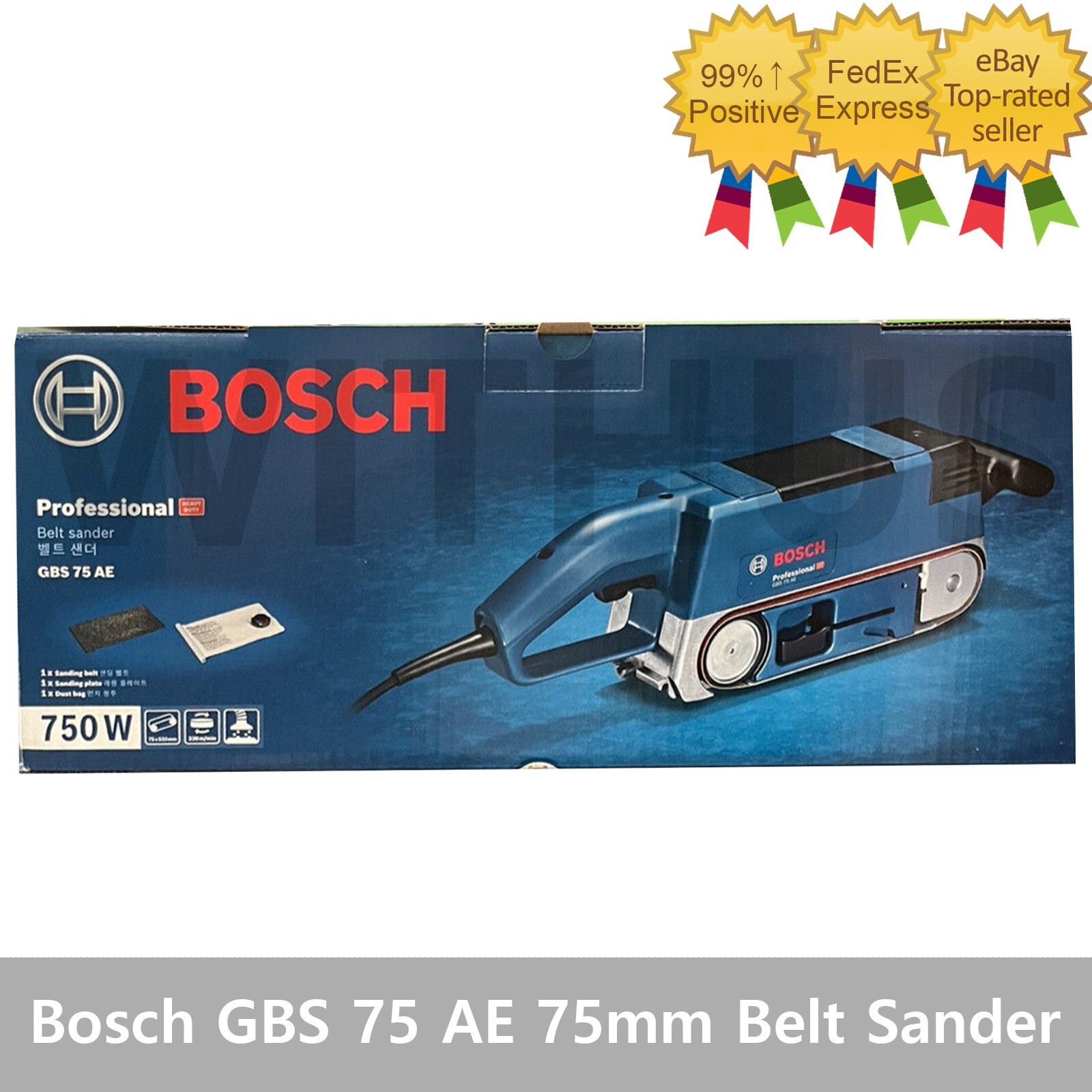 Bosch GBS 75 AE 75mm Belt Sander for Professional Woodworker AC 220V / 60Hz Only