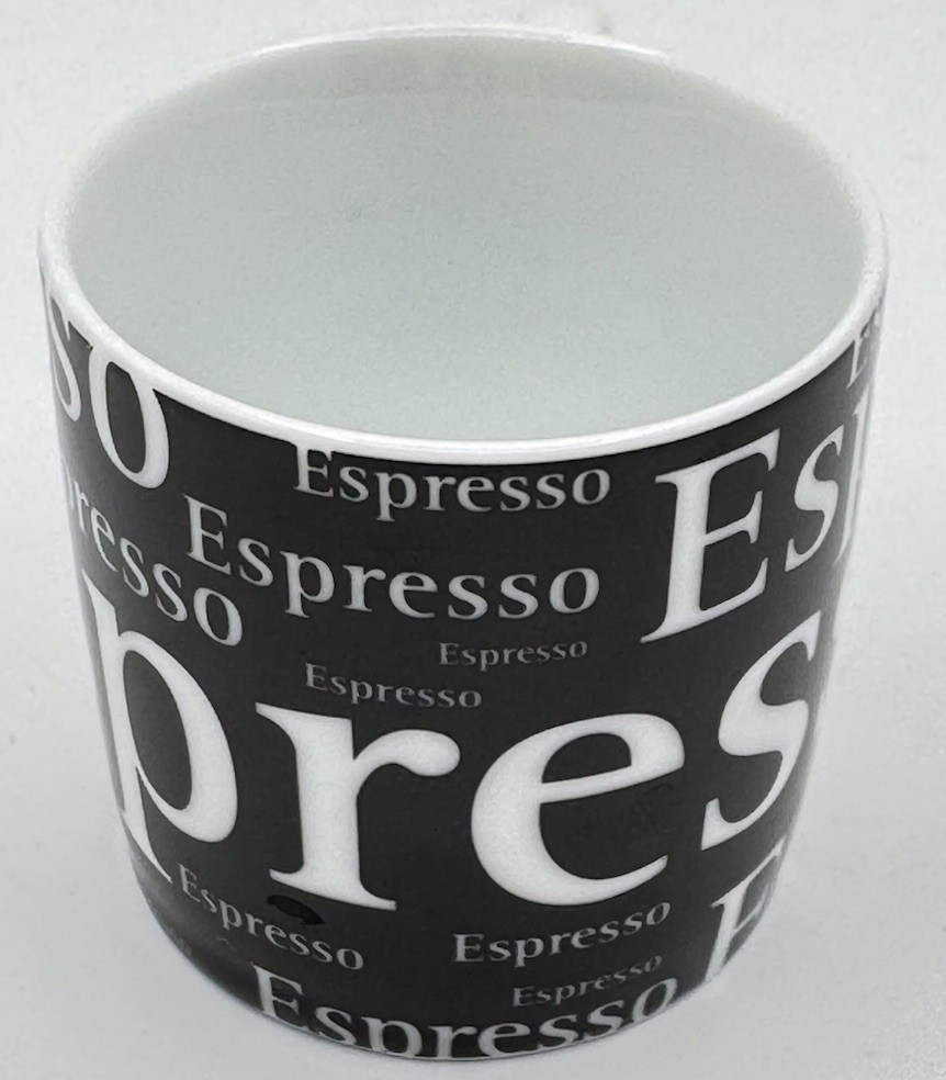 Könitz "Espresso" Cup and Saucer Set Eclectic Artsy