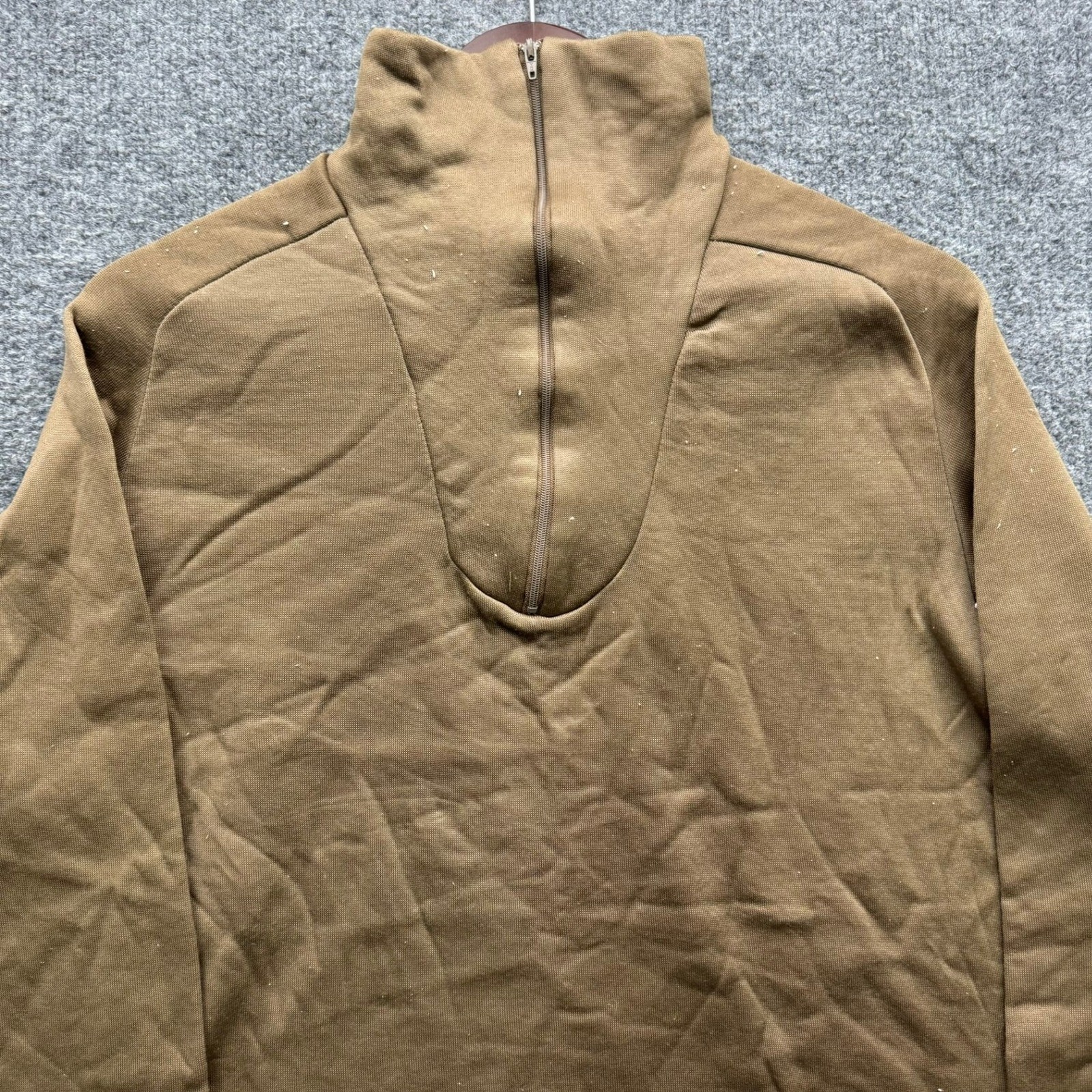 Cold Weather Undershirt Men's L Brown 1/4 Zip Polypropylene Thermal Base Layer