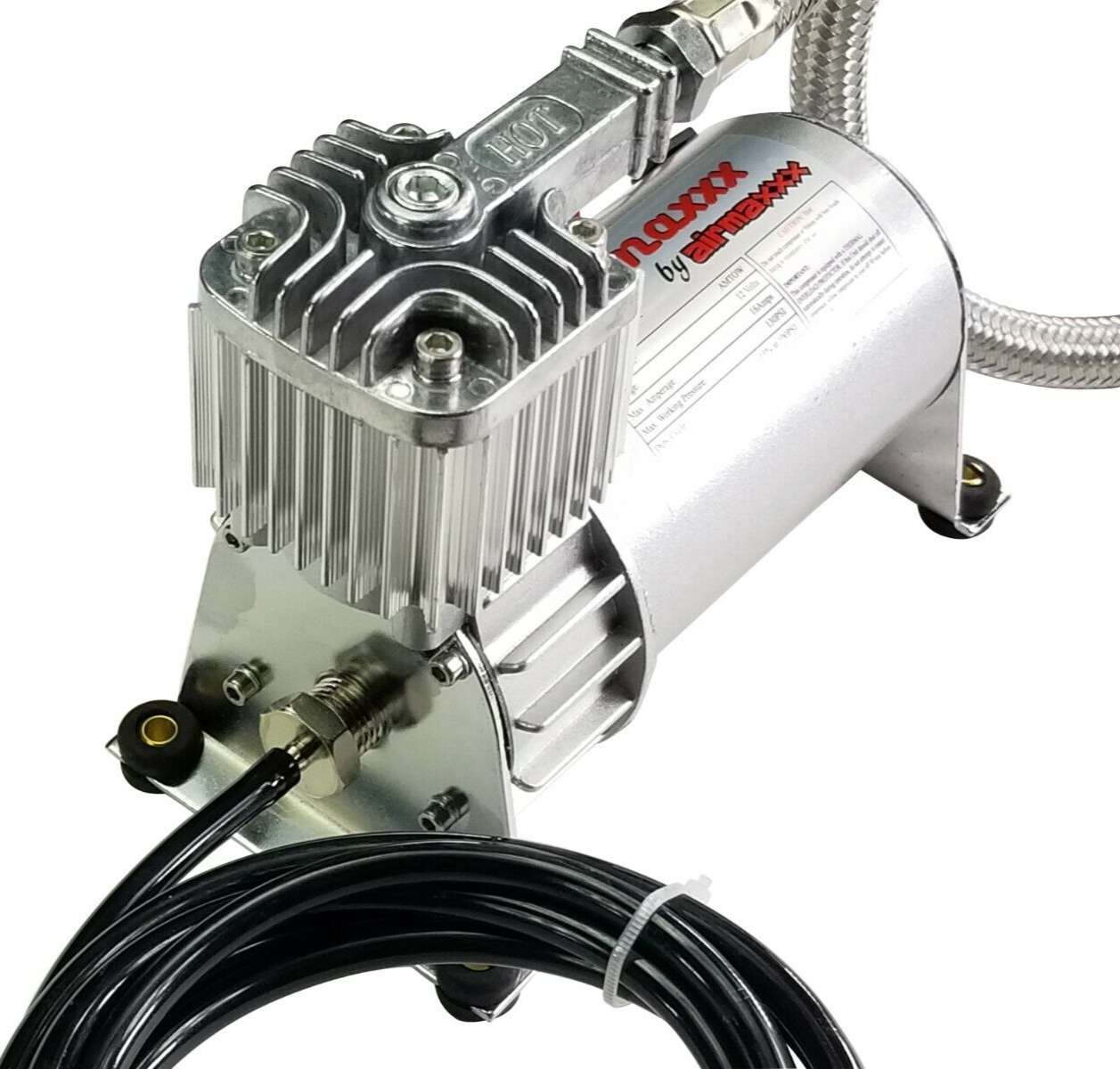 airmaxxx Pewter Utility Air Compressor For Air Ride Suspension Air Horns 130 psi