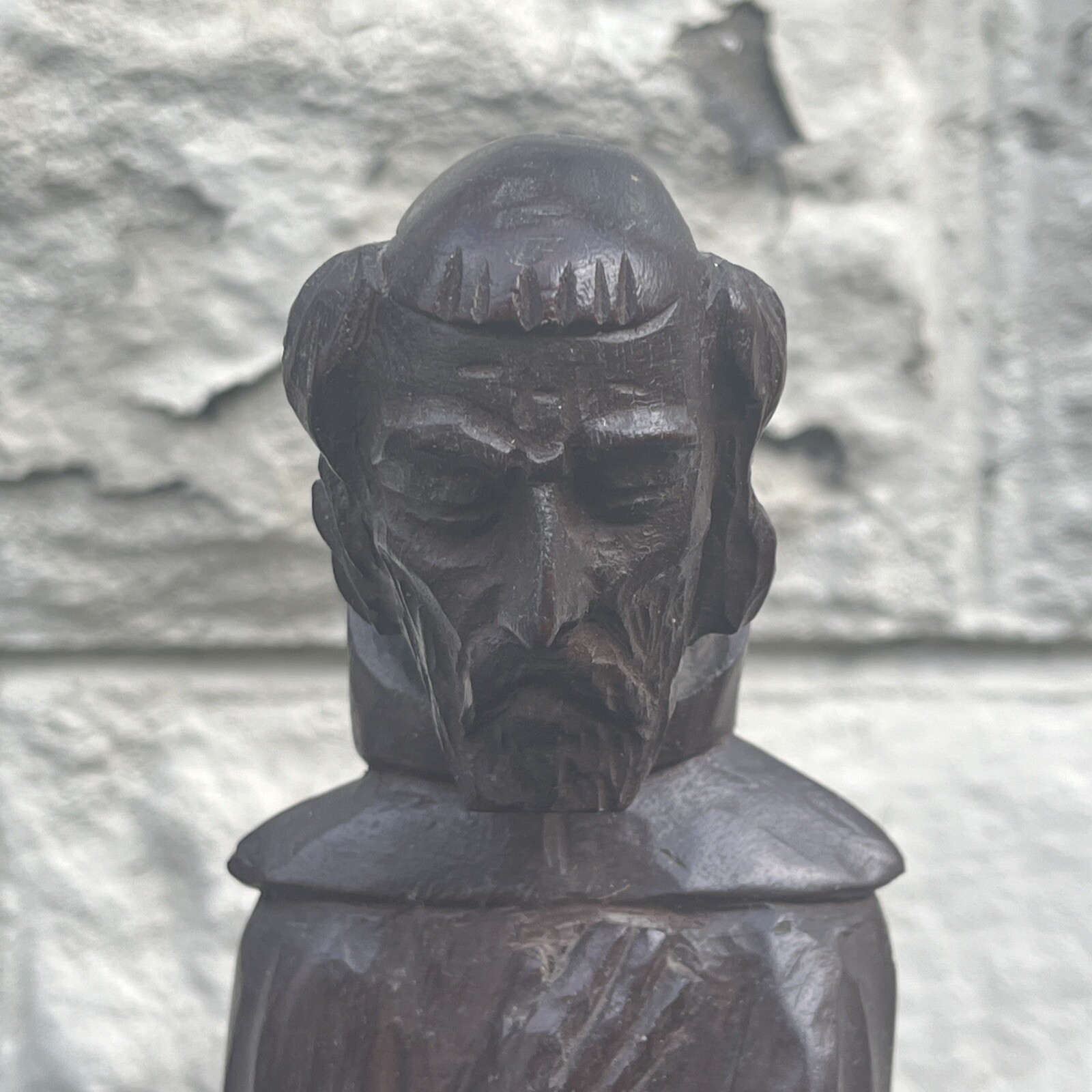 Vintage Saint Dominic Statue Hand Carved Mexico Monterrey Artist Signed 20”