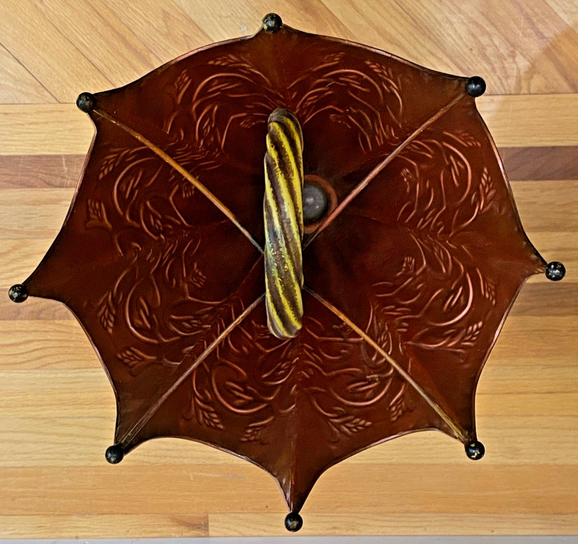 Vintage Umbrella Shaped Stand cane walking-sticks Holder Metal