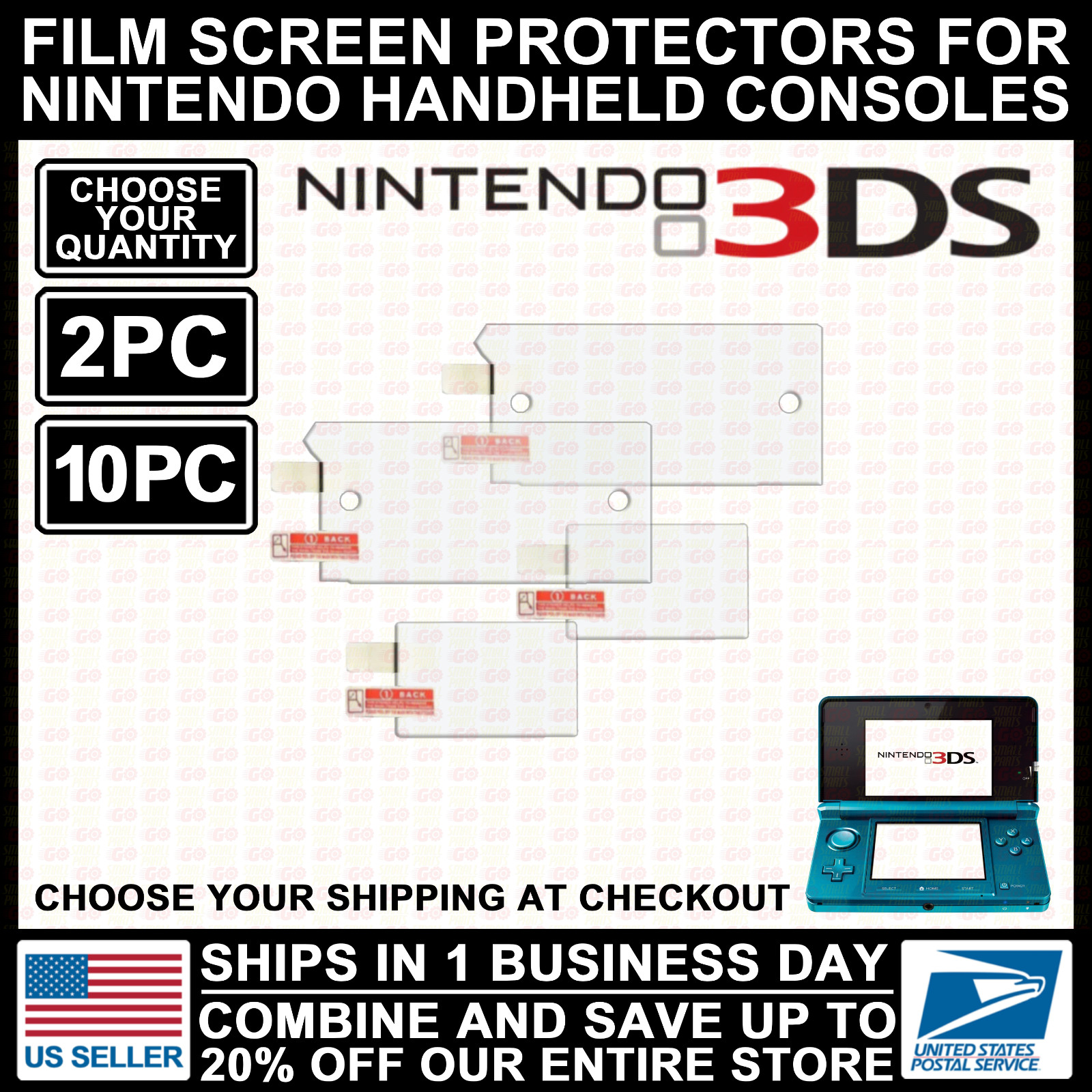 Film Plastic Screen Protector For Nintendo 3DS - Original 3DS - N3DS - 2010/2011