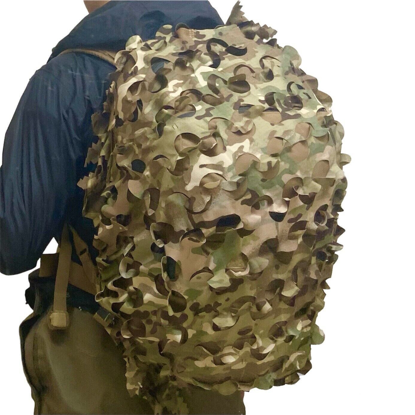 Multicam 3D Backpack Scrim Camo Cover Netting 30L-55L Tactical NIR Compliant