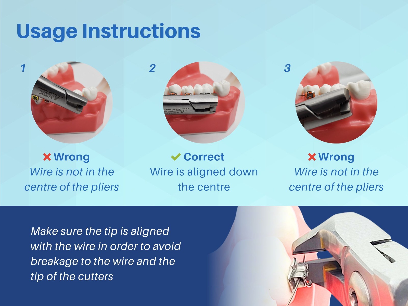 Artman Instruments Dental Debonding Crown Removing Pliers
