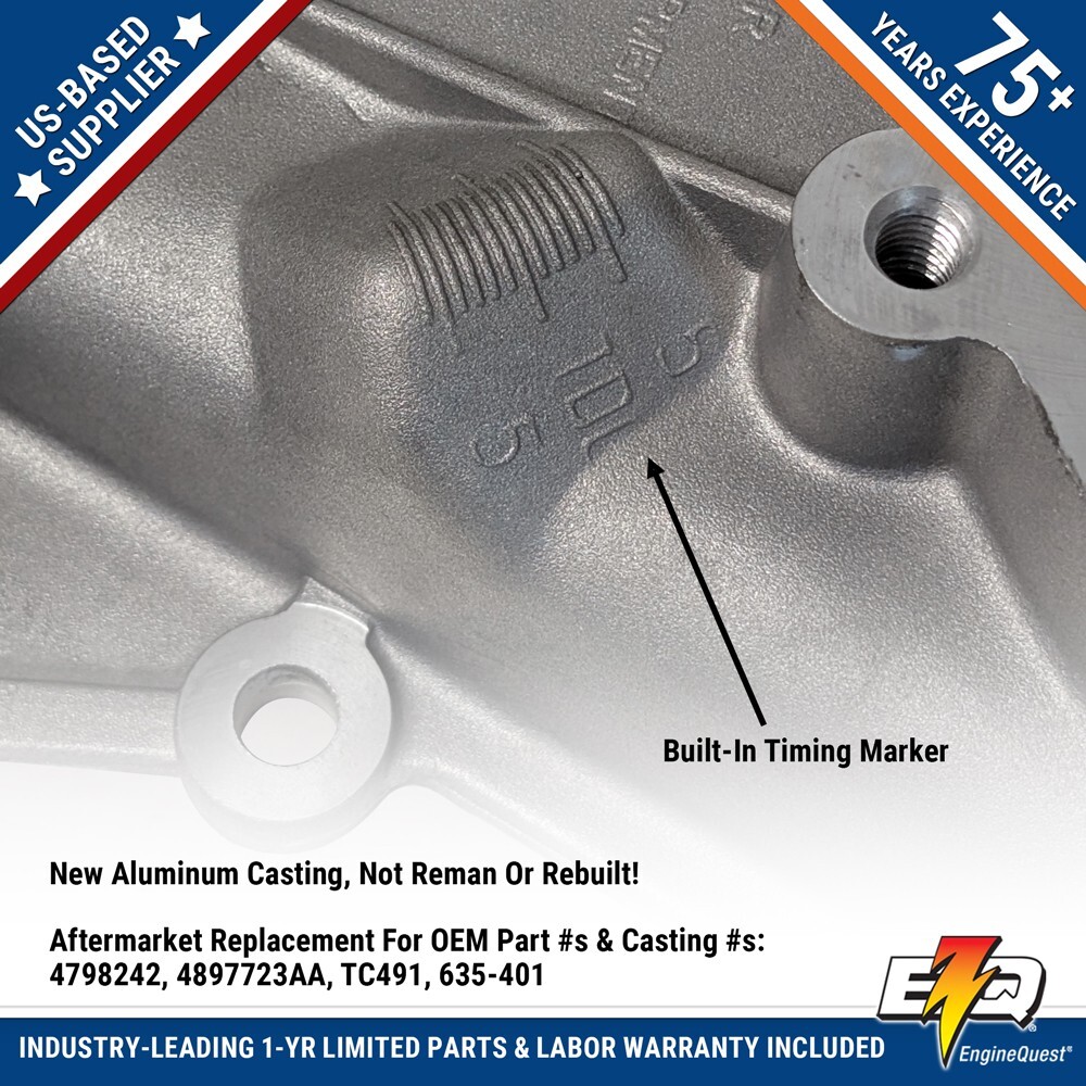 Timing cover fits 3.9L 5.2L 5.9L Dodge Dakota 1500 Durango ram charger 4798242