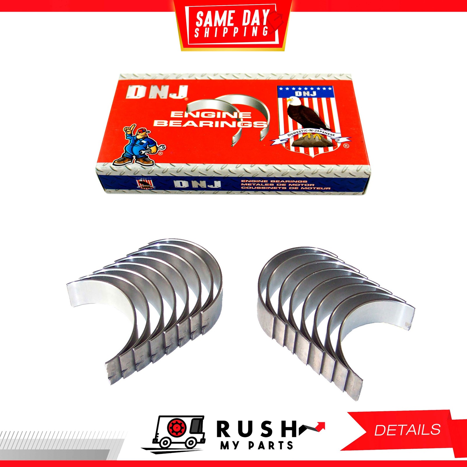 99-13 Rod Bearings Set Std Size For Chrysler 4.7L V8 SOHC 16v DNJ RB1100