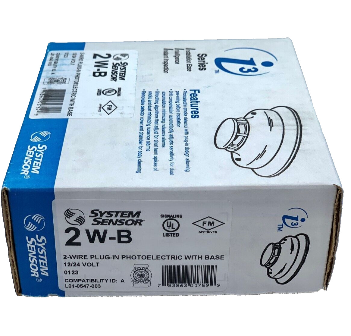 System Sensor 2W-B Smoke Detector 2-Wire White - Same Day Shipping (SEALED)