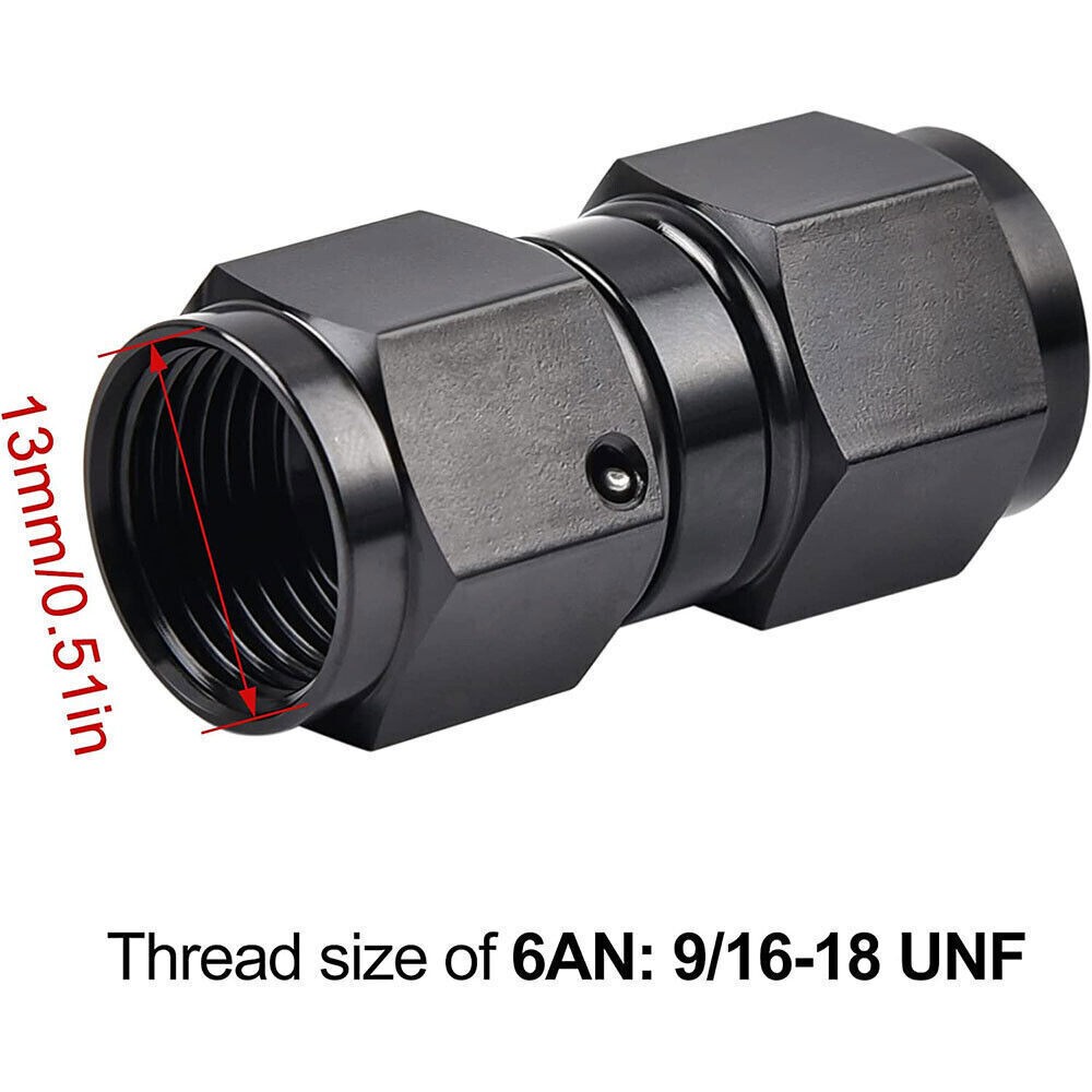 Coupler Fitting Connector 6AN 8AN 10AN Swivel Female to Female Fitting Adapter