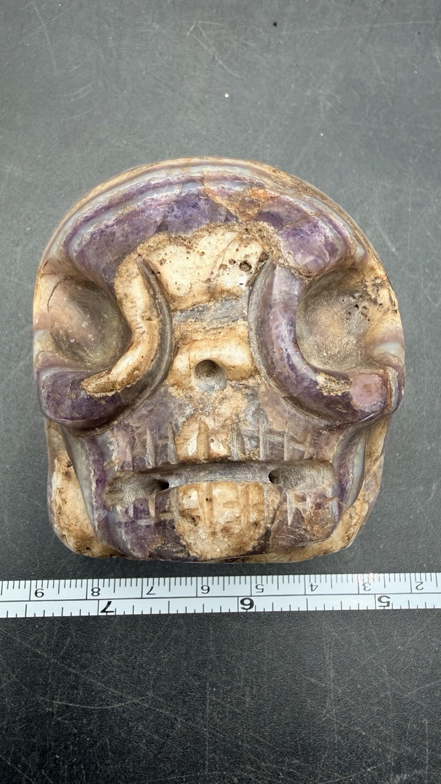 Crystal skull Amethyst Ancient Aliencarving Guerrero Mexico Ojuelos