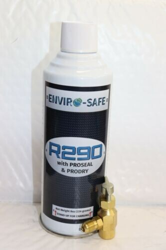 Enviro-Safe R-290 Refrigerant with Proseal and Dry with Top tap