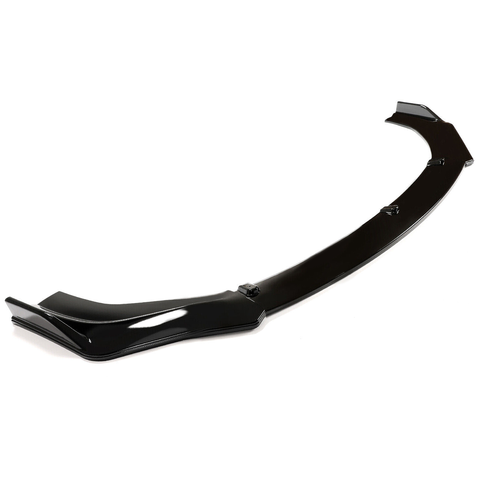 For 2016-2021 Honda Civic Glossy Black Front Bumper Body Kit Spoiler Lip 3PCS