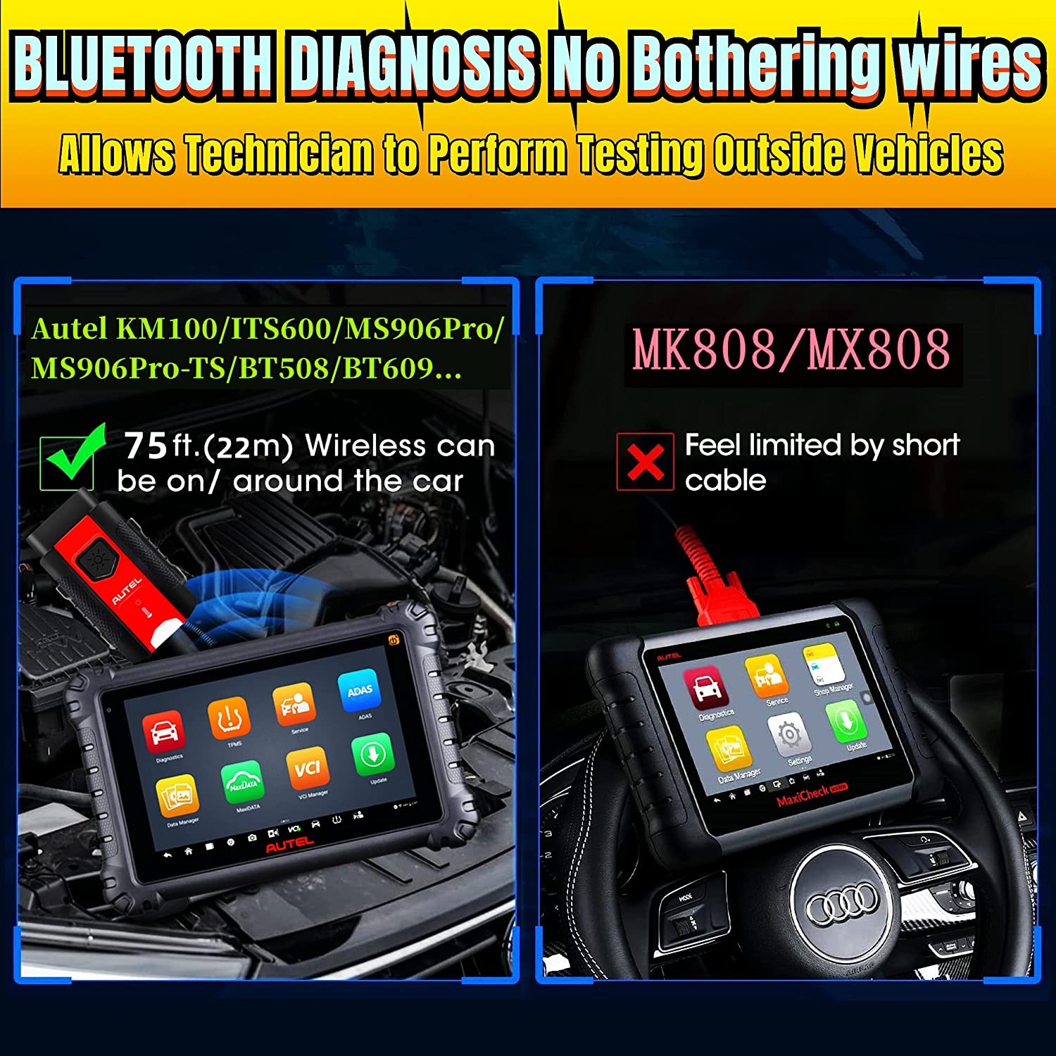 AUTEL MaxiVCI V200 Bluetooth Wireless Diagnostic Interface For MS906 PRO ITS600