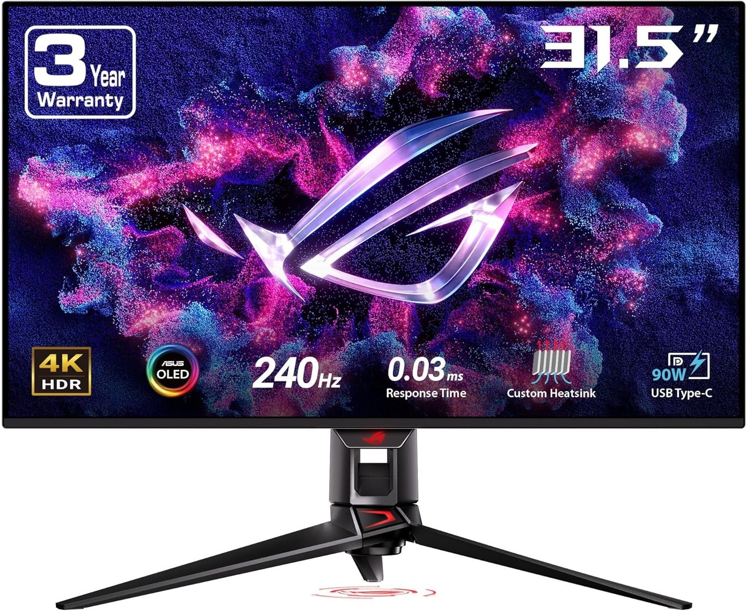 ASUS ROG Swift 32” 4K OLED Gaming Monitor (PG32UCDM) - UHD (3840 x 2160), QD-OLE