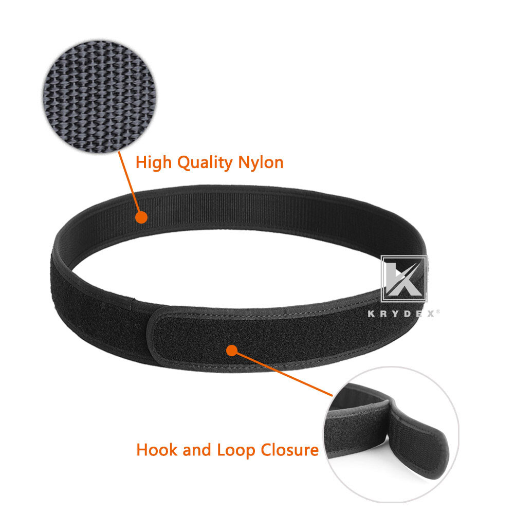 KRYDEX 1.5 inch Loop Liner Inner Belt Tactical EDC Waist Duty Inner Belt Nylon
