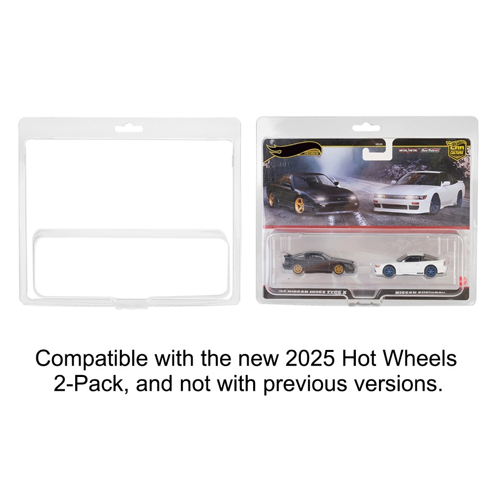 Protector Case for Hot Wheels Car Culture 2 Pack 2025 Clamshell Blister Display