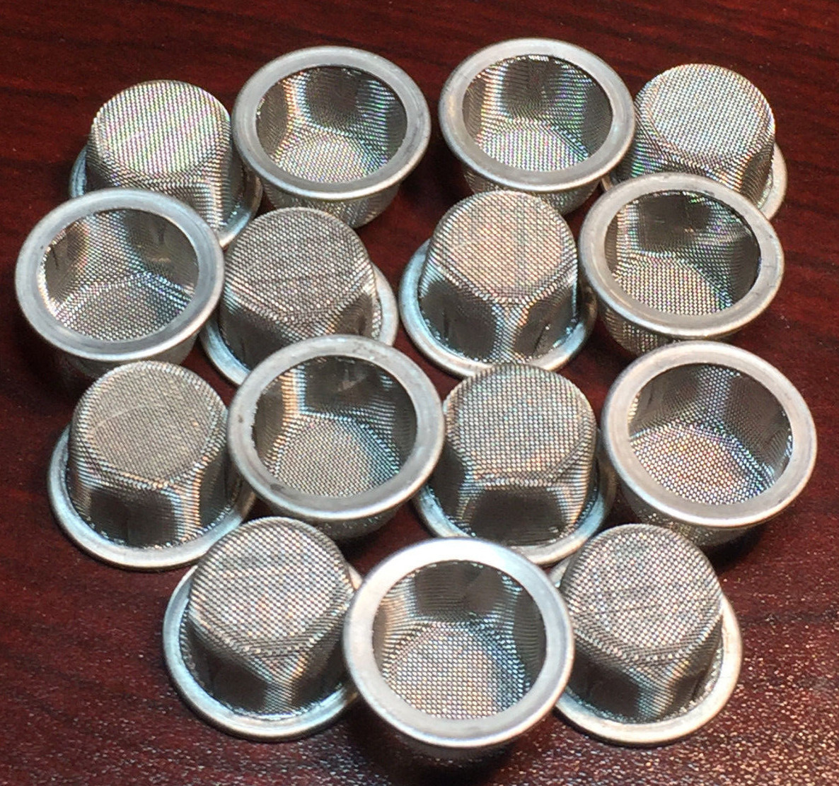 15x Pipe Screen 12mm 1/2" Dome Rim Cup Basket Fine Mesh Bowl Glass Male Slide