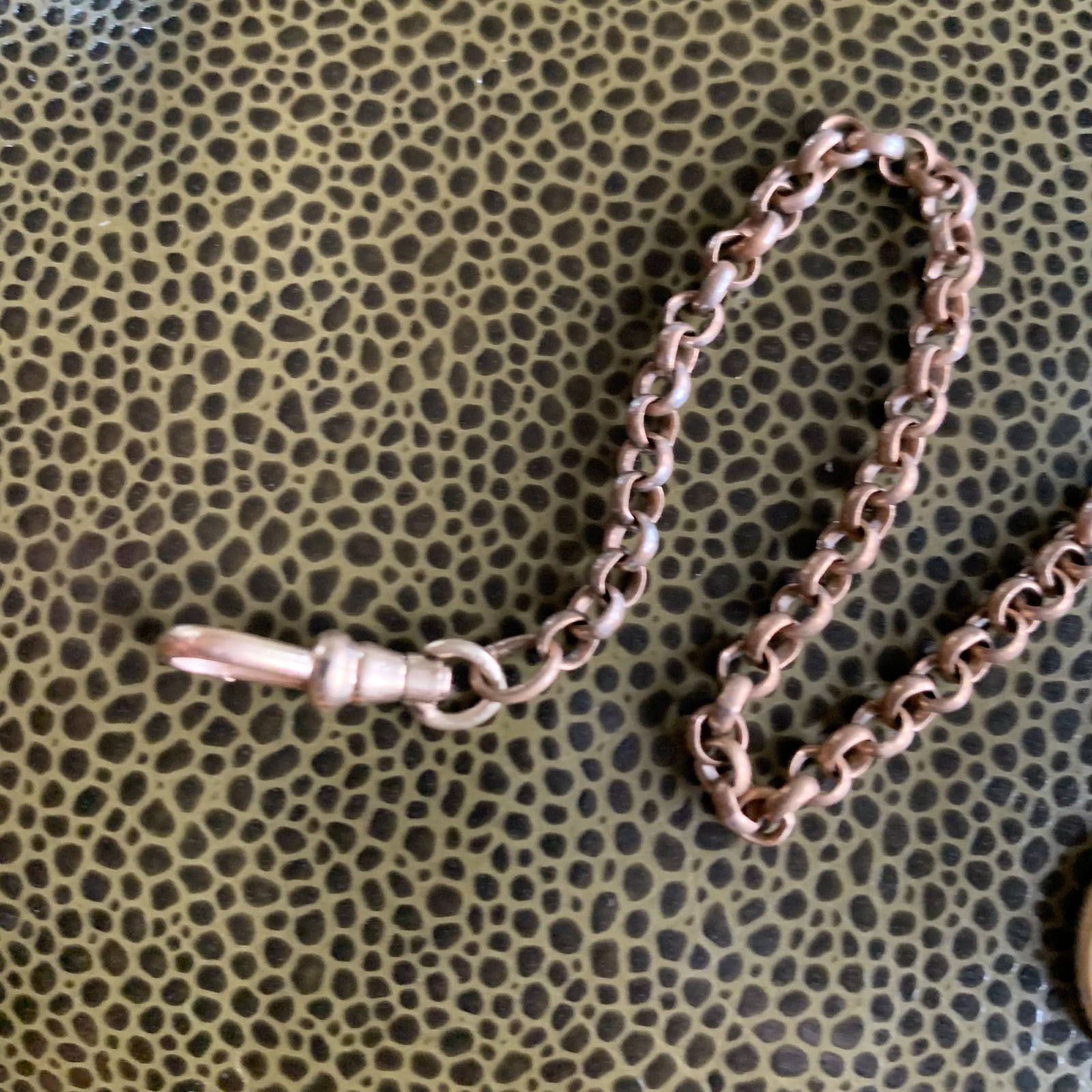 Antique 8" Gold Filled Circular Link Pocket Watch Chain 6.37 Grams