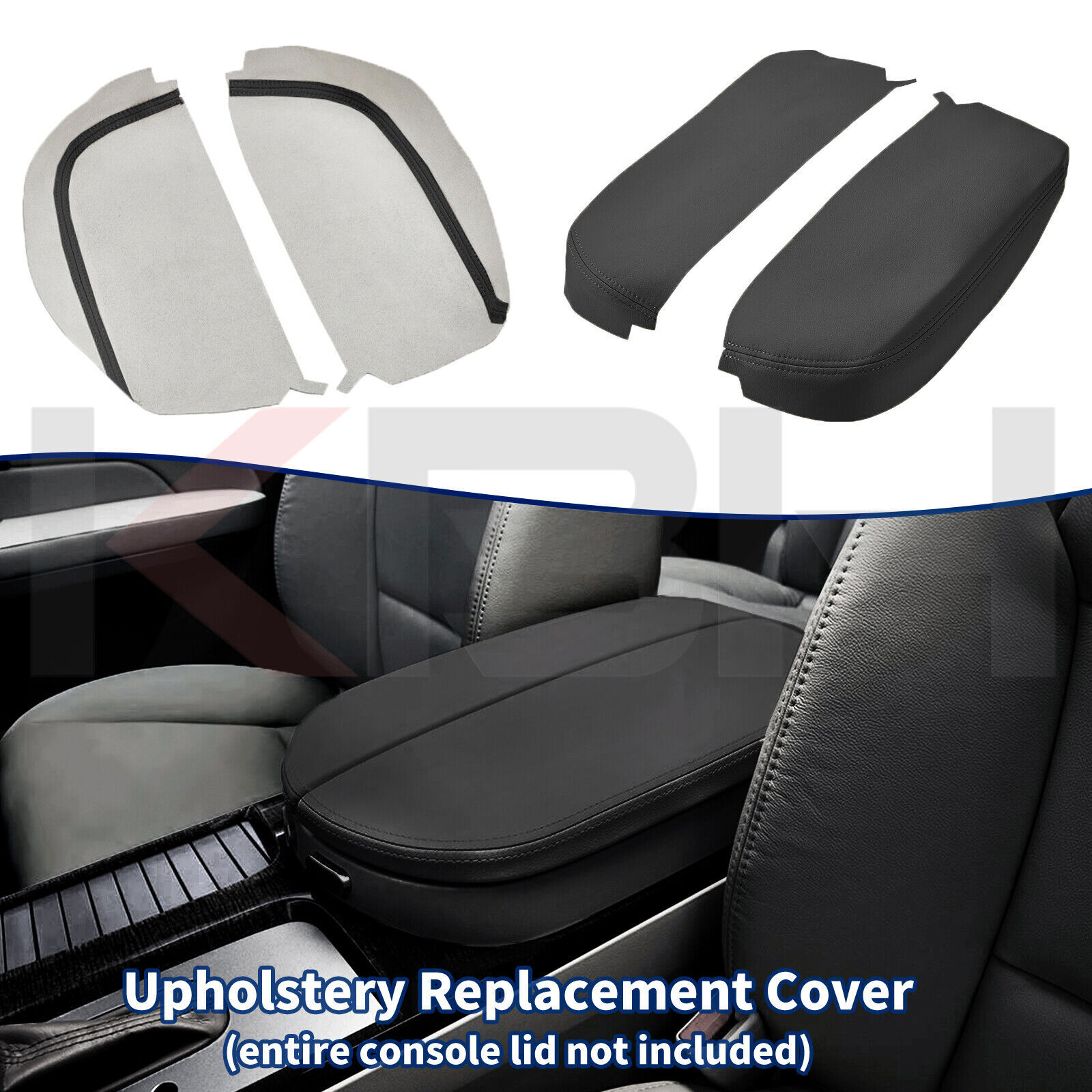 Fits 2007-2013 Acura MDX Leather Center Console Lid Armrest Cover Trim Black